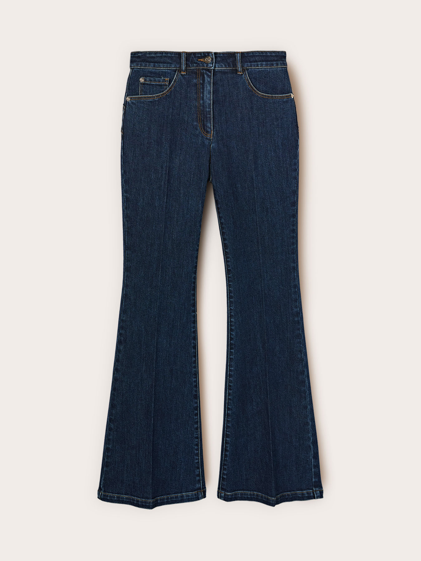 Push-up flare jeans in denim image number 4