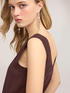Linen blend knit top image number 2