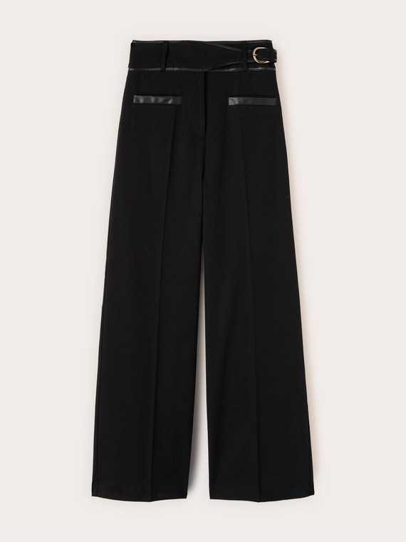 Pantaloni palazzo con alta cintura