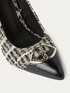 Pantofi decoltați din tweed cu lurex Double Love image number 2
