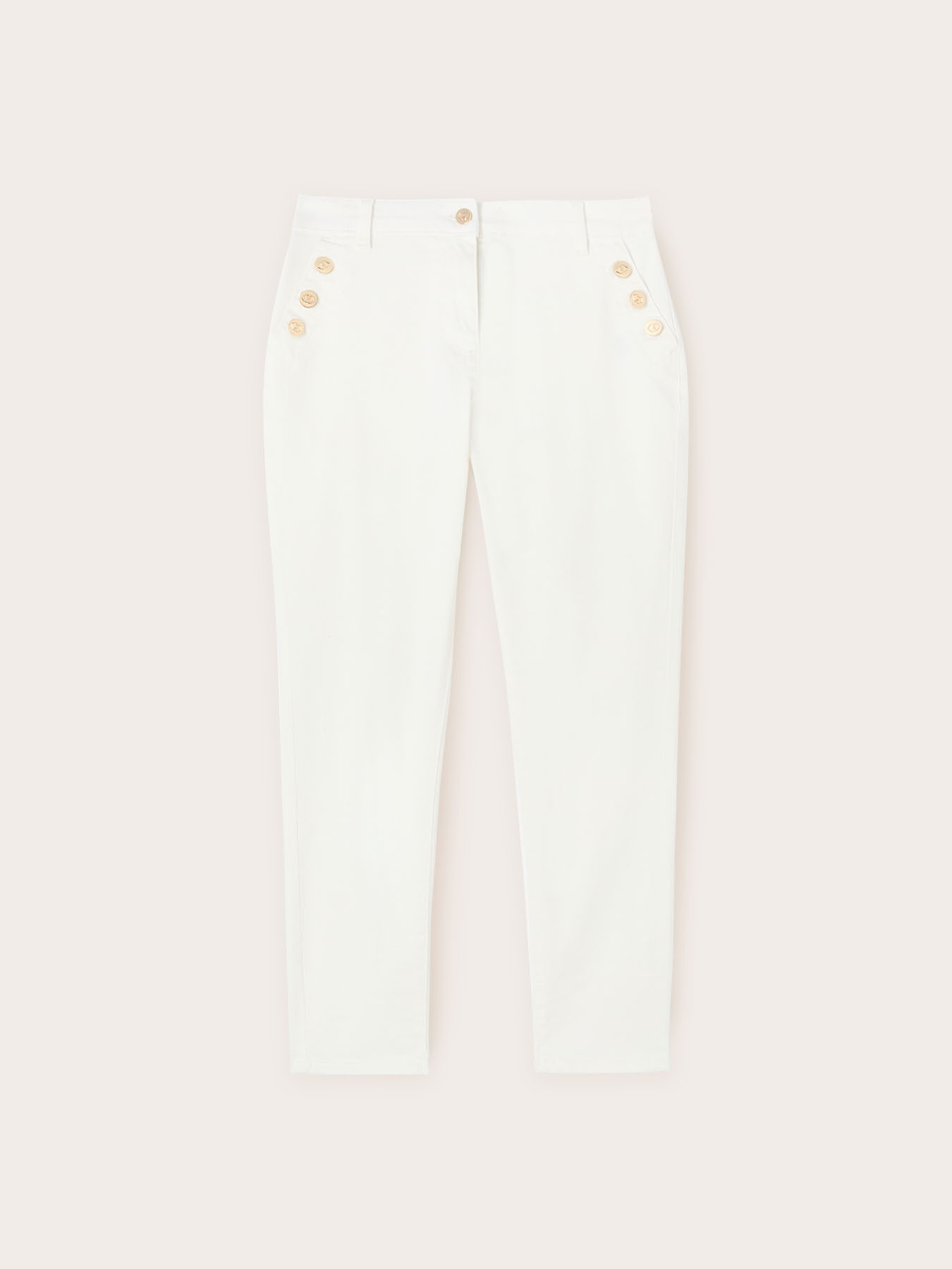 Pantaloni regular con bottoni metallici image number 4