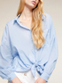 Oversized summer shirt with knot image number 3
