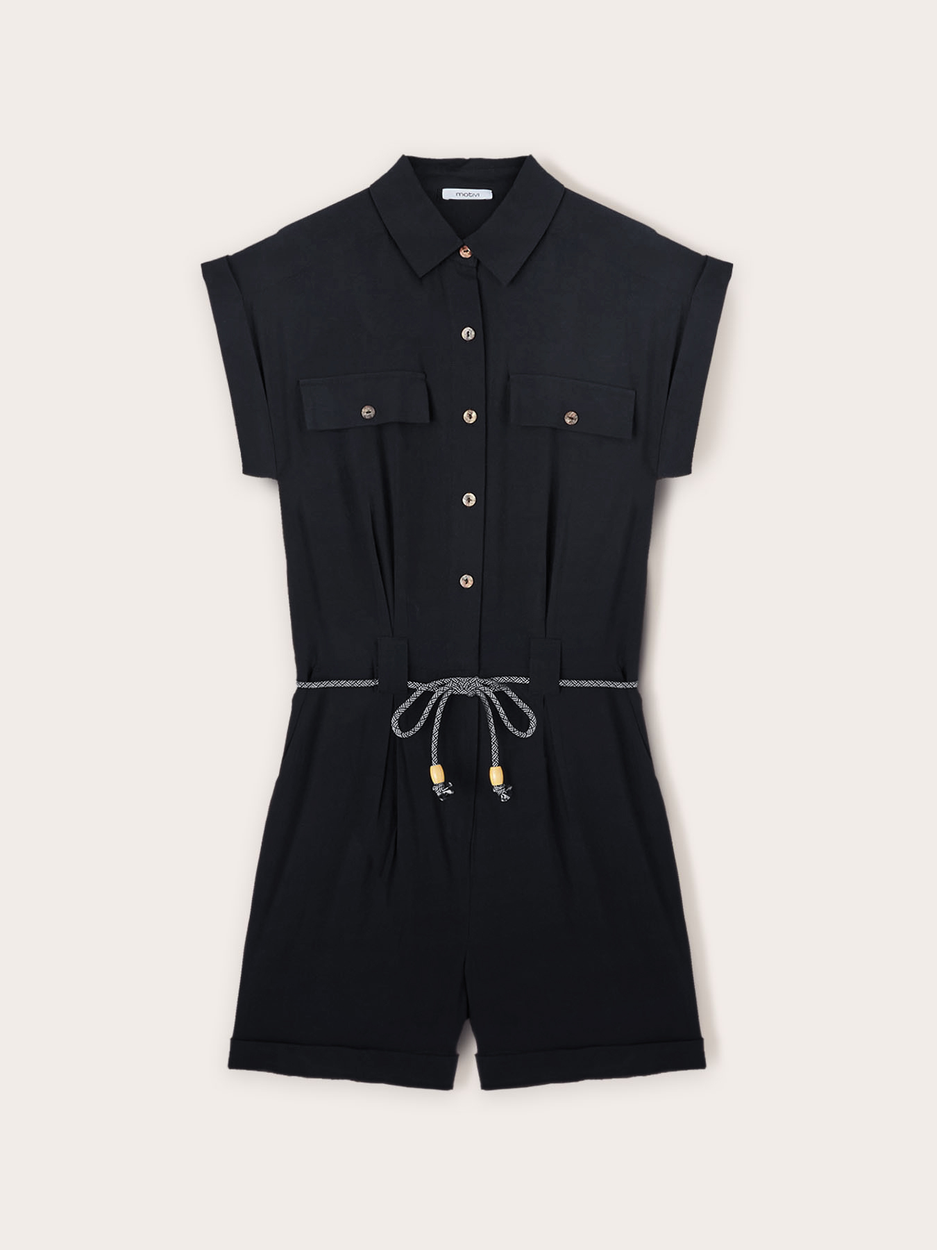 Mono corto con cinturón de cuerda image number 4