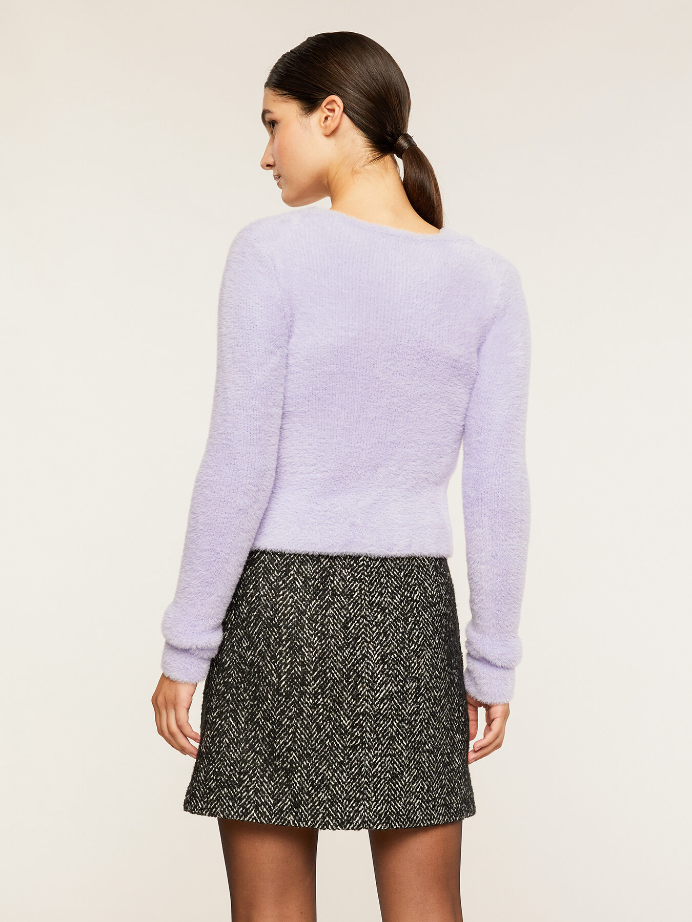 C&aacute;rdigan corto efecto pelo image number 1