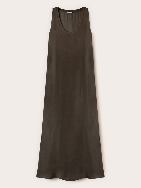 Oversized viscose satin dress