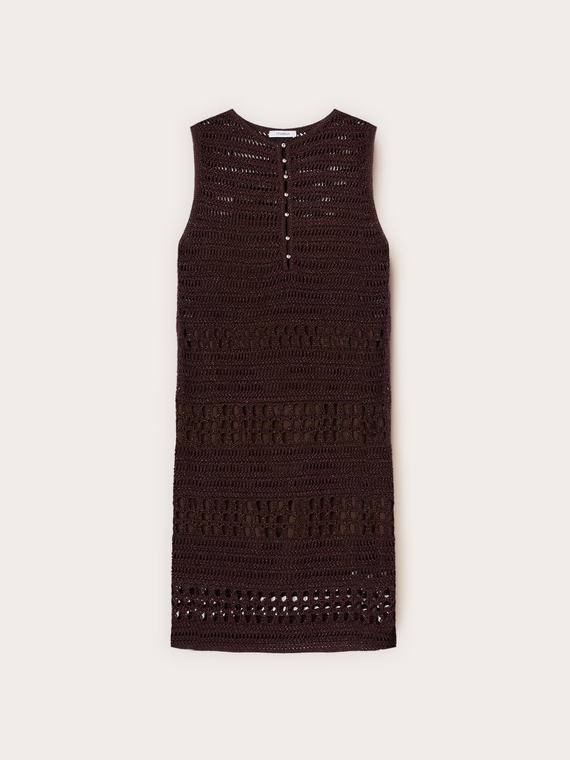 Vestido tubo de punto crochet