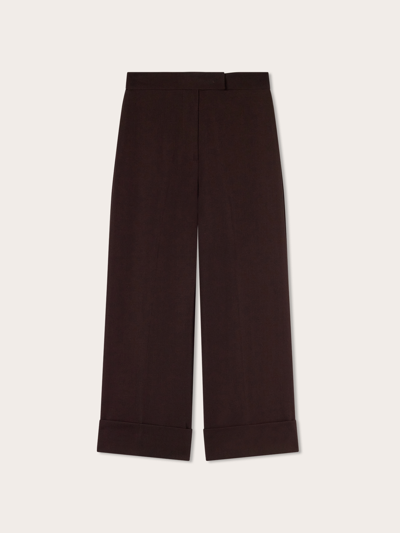 High-waisted cropped trousers with turn-up cuffs image number 4