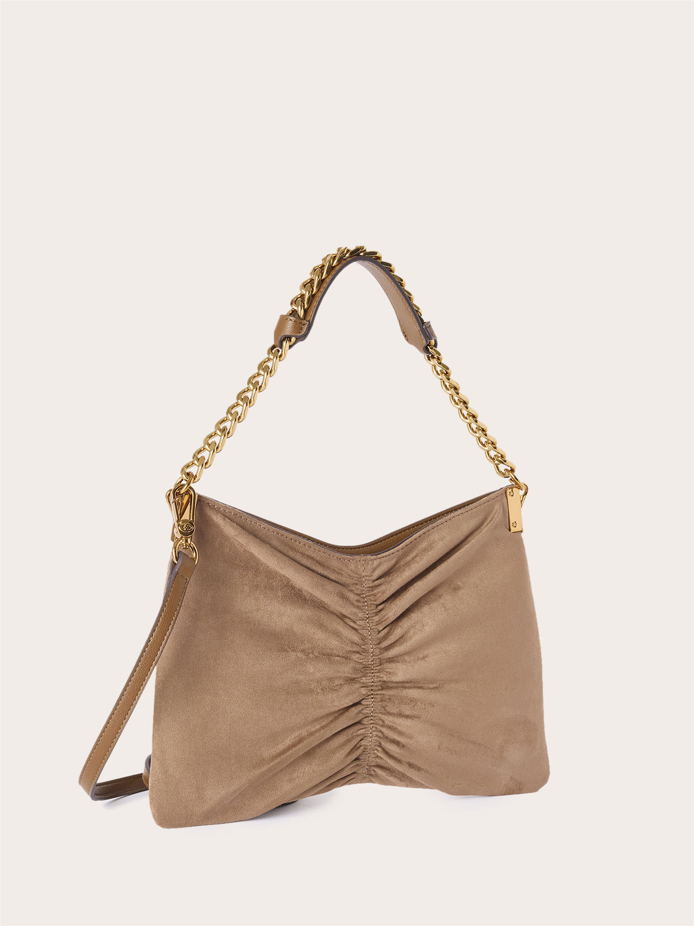 Draped shoulder bag with chain image number 2