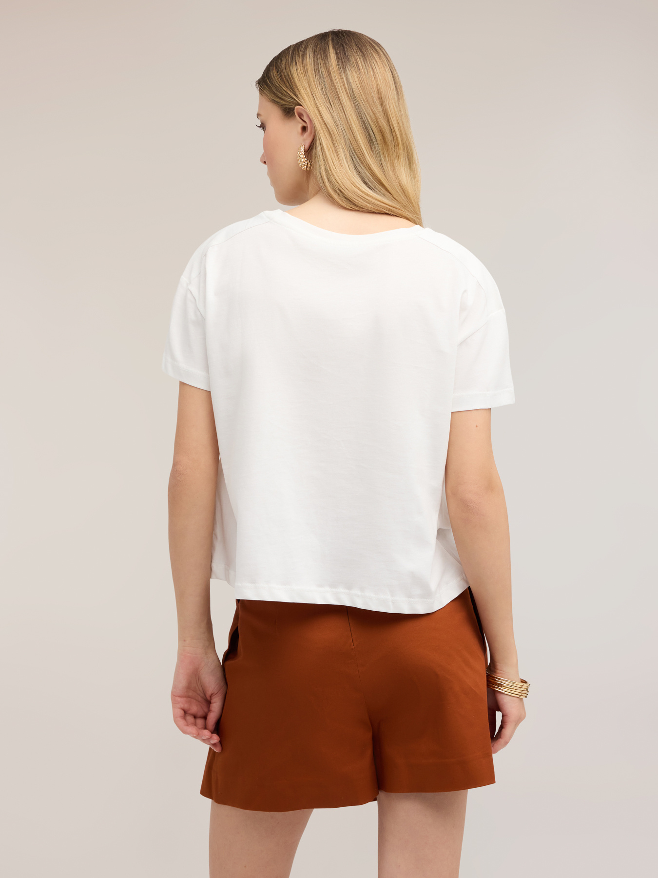 Jersey T-shirt with embroidery image number 1