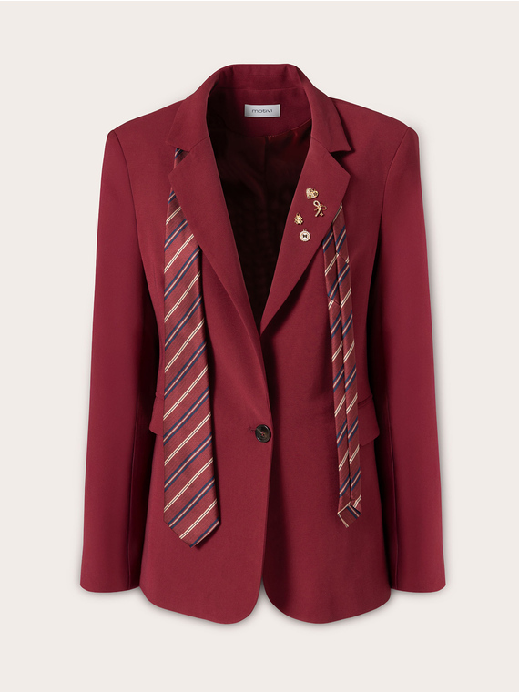 Veste avec applications et cravate