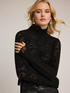 Openwork sweater with turtleneck image number 2