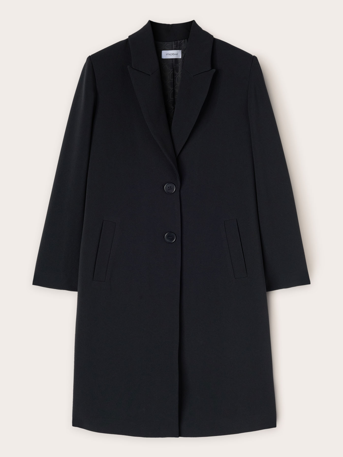 Cappotto monopetto in tessuto cr&ecirc;pe image number 4