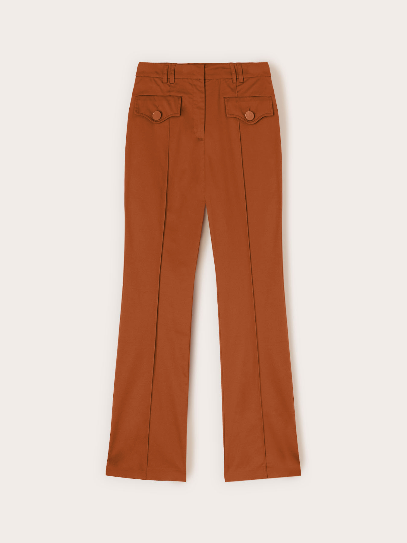 Flare pants with pockets image number 4
