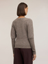 Wool blend sweater with puff sleeves and studs image number 1
