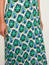 Pleated brick-patterned midi skirt image number 2