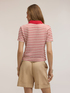 Striped t-shirt with contrast collar image number 1