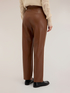 Regular fit trousers with shiny effect image number 2