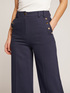 Cropped wide-leg trousers with buttons image number 2