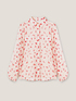 Heart-patterned georgette shirt image number 3