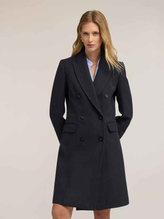 Long double-breasted coat