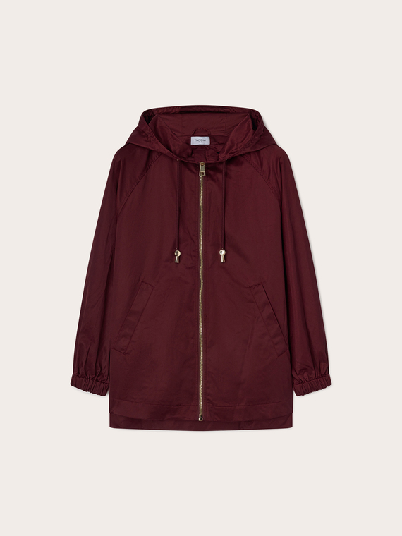 Parka de mezcla de algod&oacute;n con capucha