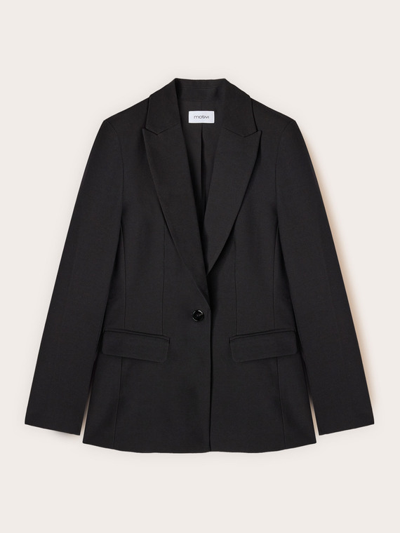 Single-breasted viscose blend blazer