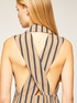 Striped single-breasted long waistcoat image number 2