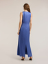 Long A-line satin dress image number 1