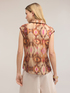 Lyocell canvas shirt with ikat print image number 1
