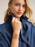 Kurzer zweireihiger Trenchcoat aus Chambray image number 3