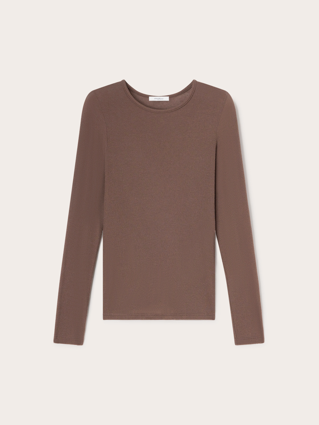 Ribbed T-shirt in modal blend image number 3