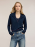 Fine wool-silk blend knit polo shirt image number 0