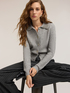 Knit cardigan with jeweled collar image number 3