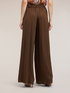Wide-leg satin trousers with pleats image number 1