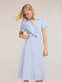Midi-Hemdblusenkleid aus gestreiftem Popeline image number 2