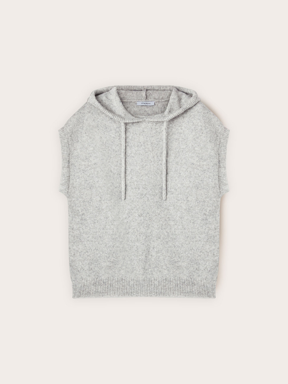 Felpa in maglia misto lana