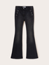 Flared jeans with button feature image number 4