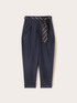 Pantalon carotte en chambray image number 4