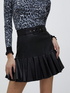 Short faux leather skirt with ruffle image number 2