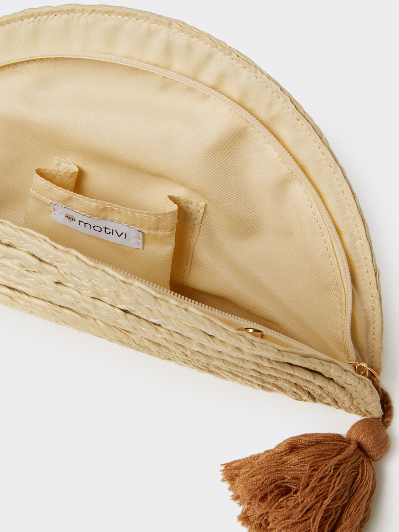 Raffia clutch bag image number 4