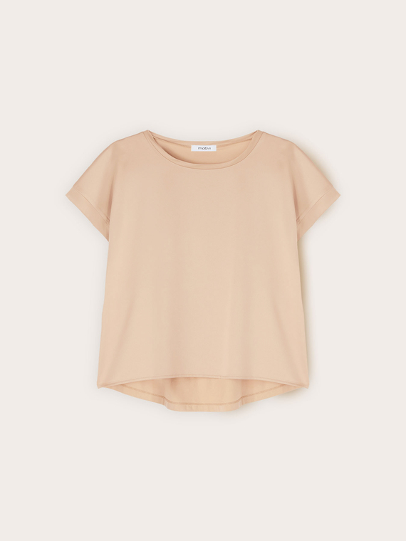 Zweifarbiges T-Shirt aus Baumwollmischung