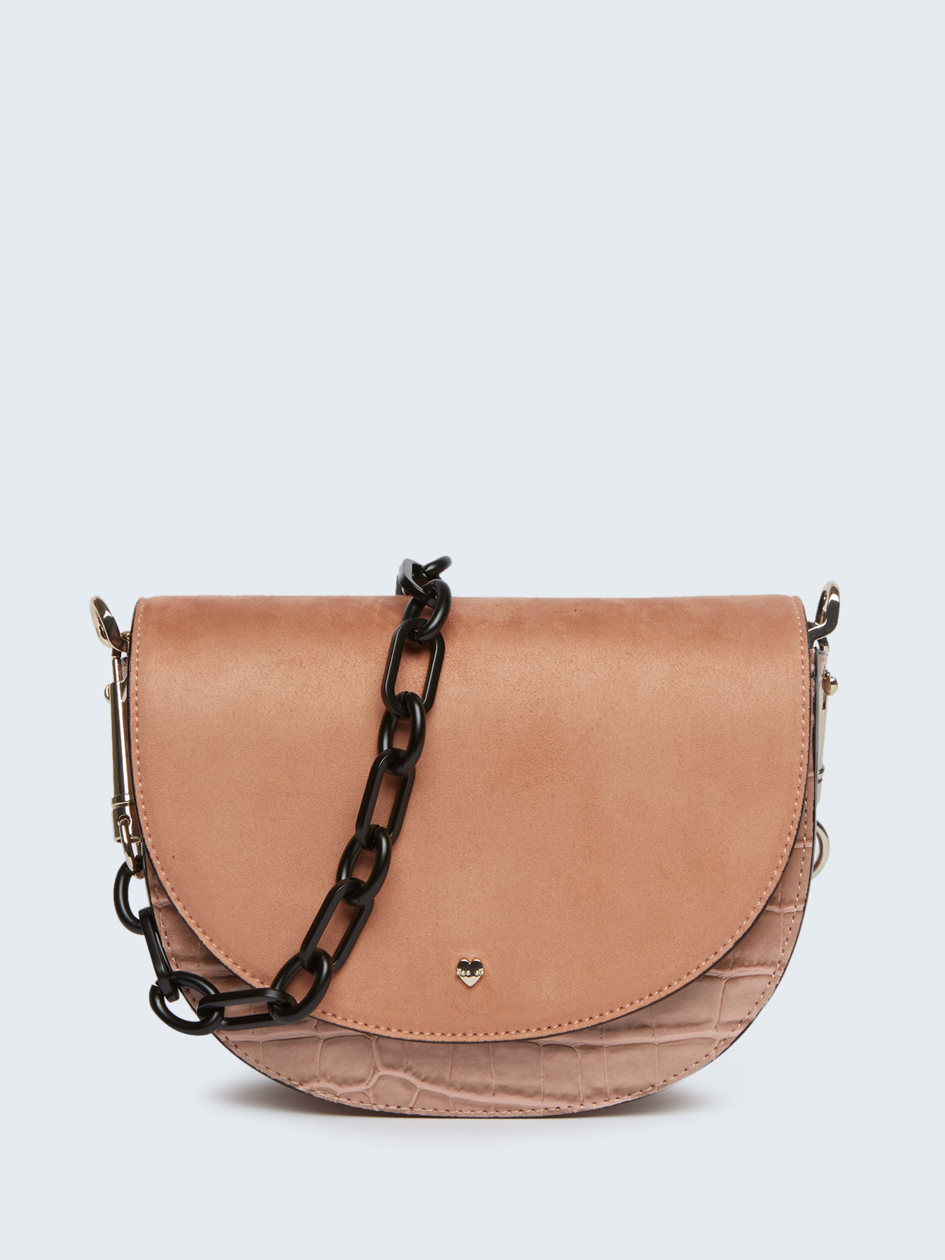 Bolso bandolera de piel sint&eacute;tica estampado coco image number 0