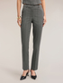 Pinstripe slim trousers in yarn-dyed fabric image number 2