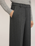 Pantalon palazzo ray&eacute; en point de Milan image number 3