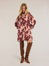 Floral dress in cr&ecirc;pe fabric image number 0