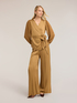 Bluse aus Satin mit V-Ausschnitt und Schleife image number 2