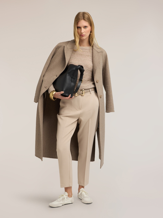 Regular trousers with pressed crease