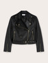 Leather-effect biker jacket image number 4