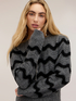 Maglia ricamata a onde in misto cotone image number 3