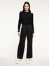 Pinstriped wide-leg trousers image number 2